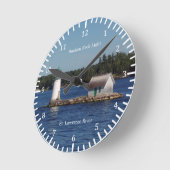 Sunken Rock Light clock Runde Wanduhr (Winkel)