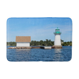 Sunken Rock Lighthouse, New York Bath Mat Badematte