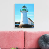 Sunken Rock Lighthouse, New York Canvas Print Leinwanddruck (Insitu (Wohnzimmer))
