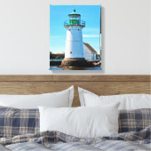 Sunken Rock Lighthouse, New York Canvas Print Leinwanddruck (Insitu (Schlafzimmer))