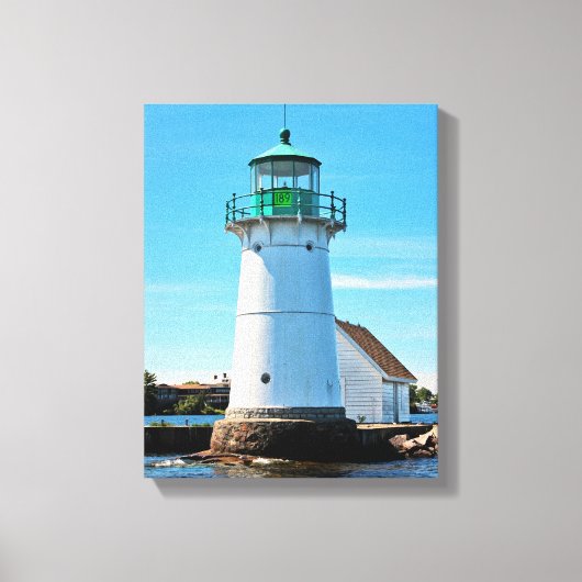 Sunken Rock Lighthouse, New York Canvas Print Leinwanddruck (Vorderseite)