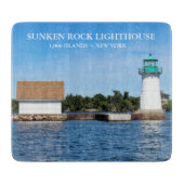 Sunken Rock Lighthouse, New York Cutting Board Schneidebrett (Vorderseite)