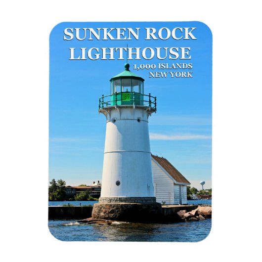 Sunken Rock Lighthouse, New York Flexi Magnet (Vertikal)