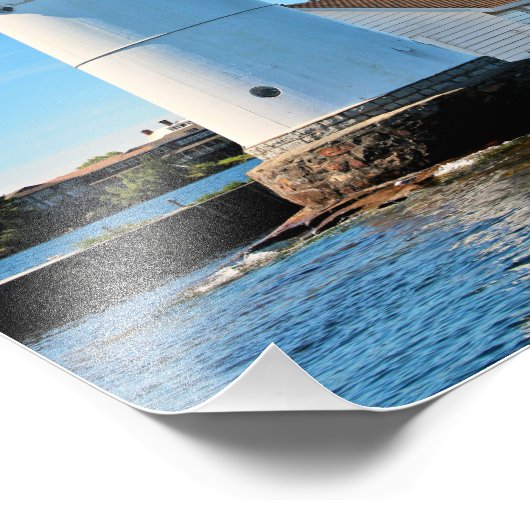 Sunken Rock Lighthouse, New York Foto Print (Ecke)