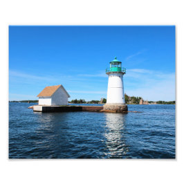 Sunken Rock Lighthouse, New York Foto Print