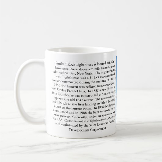 Sunken Rock Lighthouse, New York Kaffeetasse (Links)
