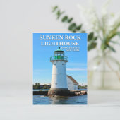 Sunken Rock Lighthouse, New York Postcard Postkarte (Stehend Vorderseite)