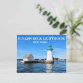 Sunken Rock Lighthouse, New York Postkarte (Stehend Vorderseite)