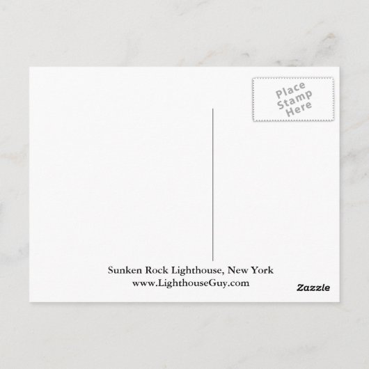 Sunken Rock Lighthouse, New York Postkarte (Rückseite)