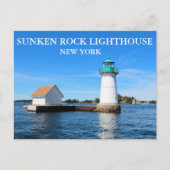 Sunken Rock Lighthouse, New York Postkarte (Vorderseite)