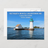 Sunken Rock Lighthouse, New York Postkarte (Vorne/Hinten)