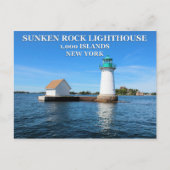 Sunken Rock Lighthouse, New York Postkarte (Vorderseite)