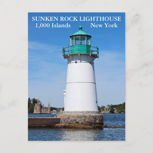 Sunken Rock Lighthouse, New York Postkarte (Vorderseite)
