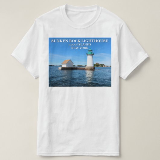 Sunken Rock Lighthouse, New York T-Shirt (Design vorne)