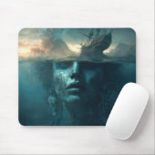 Sunken Siren Ghost Ship Fantasy Art Mousepad (Mit Mouse)