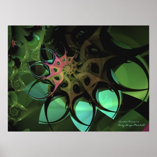 Sunken Treasure Kunstvoll Fraktal Poster (Vorne)
