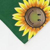 Sunkissed lächelnde Sonnenblume Fleecedecke (Ecke)
