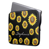 Sunkissed lächelnde Sonnenblume Laptopschutzhülle (Vorderseite Links)