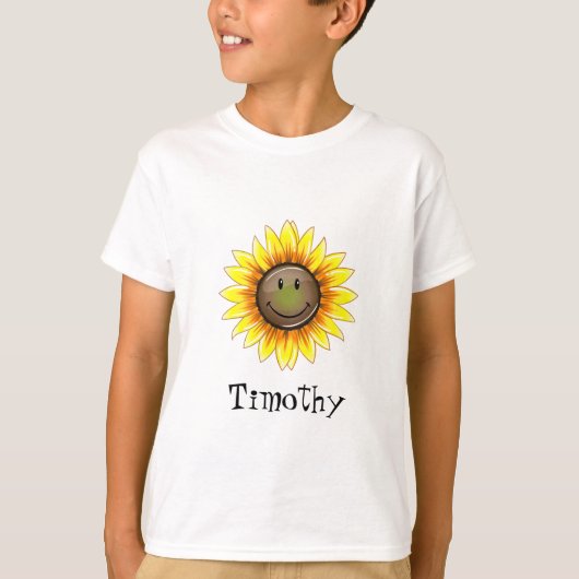 Sunkissed lächelnde Sonnenblume T-Shirt (Vorderseite)