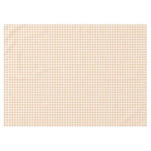 Sunkissed Pumpkin | Light Orange Gingham Tischdecke (Vorderseite (Horizontal))