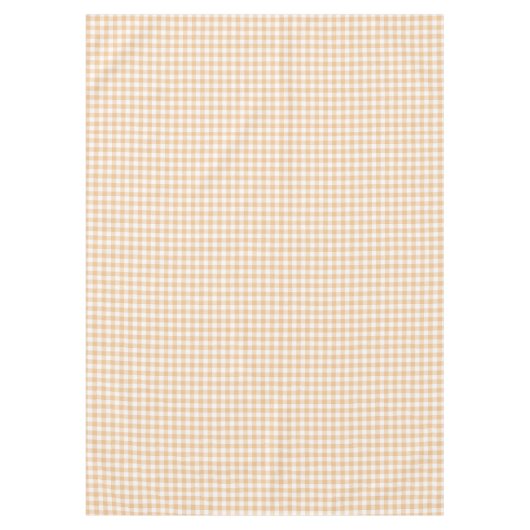 Sunkissed Pumpkin | Light Orange Gingham Tischdecke (Vorderseite)