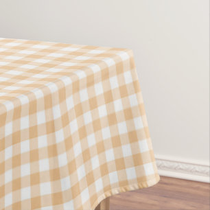 Sunkissed Pumpkin   Light Orange Gingham Tischdecke