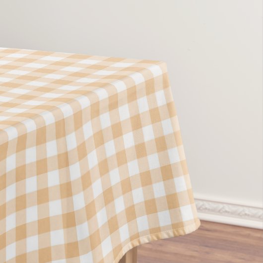 Sunkissed Pumpkin | Light Orange Gingham Tischdecke (Beispiel)