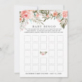 Sunkissed Summer Floral Baby Shower Bingo Einladung (Vorderseite)