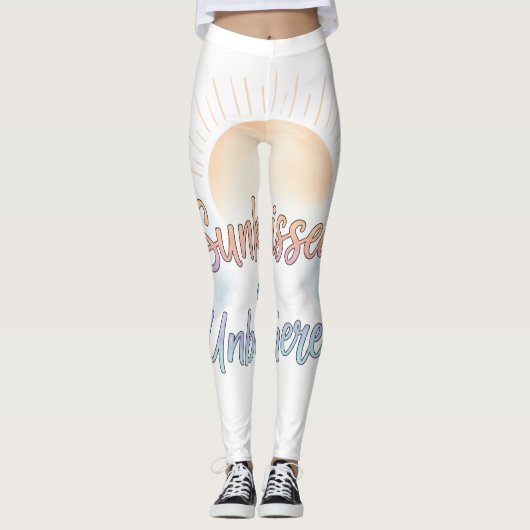 Sunkissed Unbothered Aesthetic Leggings (Vorderseite)