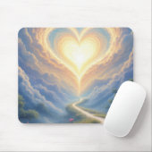 Sunlight & Cloudy Heart Mouse Pad Mousepad (Mit Mouse)