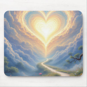 Sunlight & Cloudy Heart Mouse Pad Mousepad