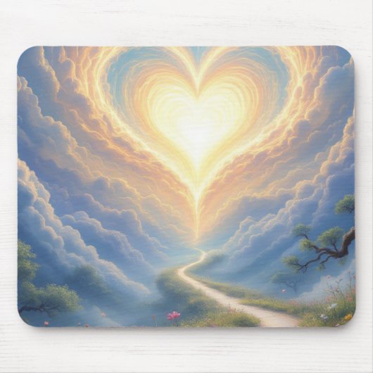 Sunlight & Cloudy Heart Mouse Pad Mousepad (Vorne)