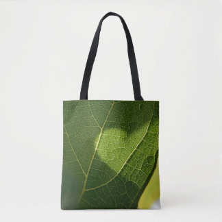 Sunlight Heart Leaf Tote Bag Tasche