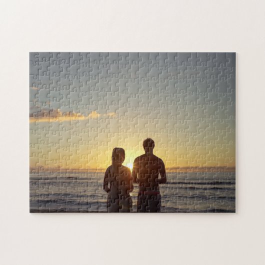 Sunlight Image Shot Couple on Beach Puzzle (Horizontal)