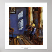 Sunlight in the blue room art by Anna Ancher Poster (Vorne)