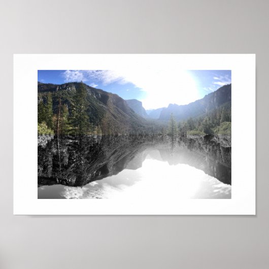 Sunlight in the Valley Reflection Photography Poster (Vorne)
