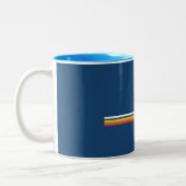Sunlight Mountain Colorado Zweifarbige Tasse (Links)