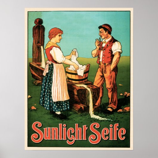 SUNLIGHT SEIFE Schweizer Wäscherei Reinigungsmitte Poster (Vorne)