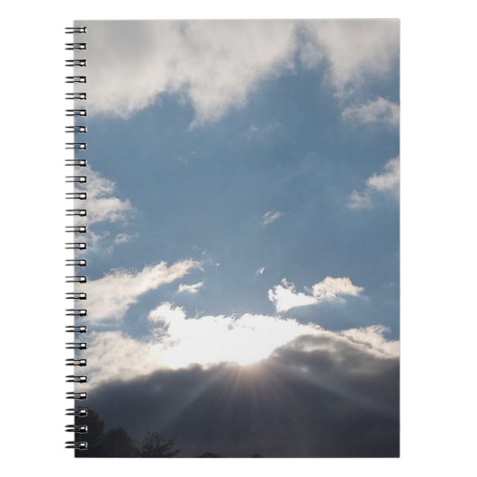 Sunlight Through Dark Clouds Spiral Photo Notebook Notizblock (Vorderseite)