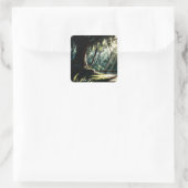 Sunlit anime forest glade quadratischer aufkleber (Tasche)