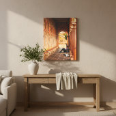 Sunlit Archway – Serene Mediterranean Canvas Leinwanddruck