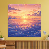 Sunlit Atmosphere - Vibrant Illustration Art Style Leinwanddruck (Insitu (Wohnzimmer))