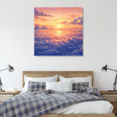 Sunlit Atmosphere - Vibrant Illustration Art Style Leinwanddruck (Insitu (Schlafzimmer))
