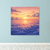 Sunlit Atmosphere - Vibrant Illustration Art Style Leinwanddruck (Insitu (Holzboden))