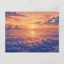Sunlit Atmosphere - Vibrant Illustration Art Style Postkarte