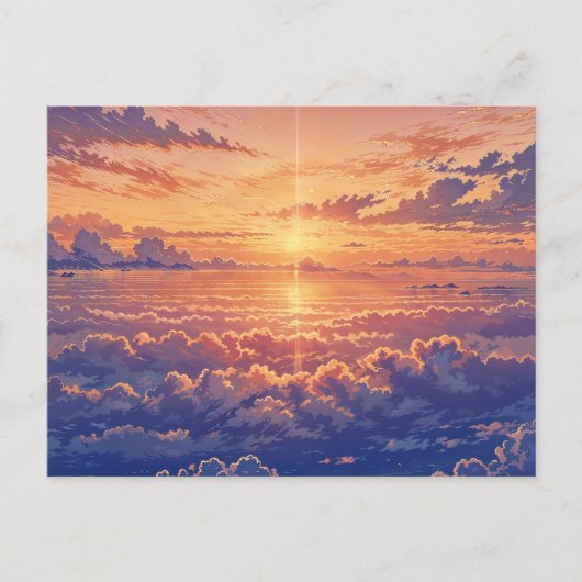 Sunlit Atmosphere - Vibrant Illustration Art Style Postkarte (Vorderseite)