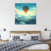 Sunlit Balloon Ride - Dreamlike Illustration Style Leinwanddruck (Insitu (Schlafzimmer))