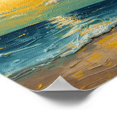 Sunlit Beach Vertical Poster – Vibrant Summer Wall (Ecke)