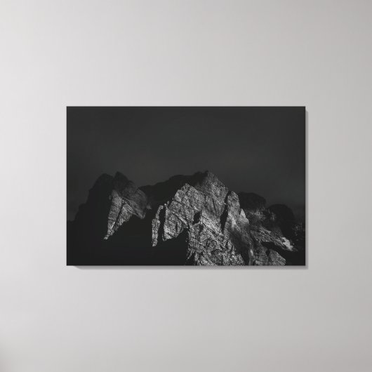 Sunlit Berge Leinwanddruck (Vorderseite)