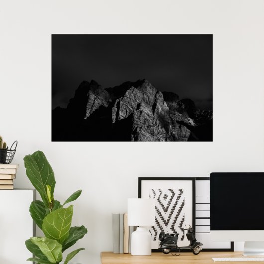 Sunlit Berge Poster (Heimbüro)